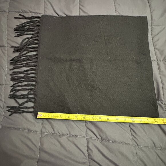 Style & Co. Black Textured Winter Scarf with Fringe Trim - NWT - Picture 5 of 8